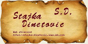 Stajka Dinetović vizit kartica